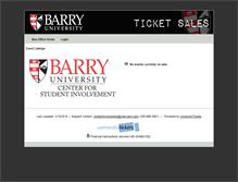 Tablet Screenshot of barryticketsonline.universitytickets.com