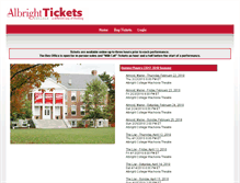 Tablet Screenshot of albright.universitytickets.com