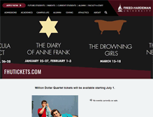 Tablet Screenshot of fhutickets.universitytickets.com