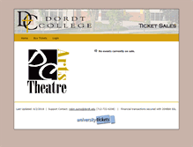 Tablet Screenshot of dordttickets.universitytickets.com