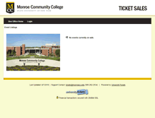 Tablet Screenshot of monroecctickets.universitytickets.com