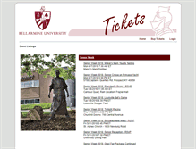 Tablet Screenshot of bellarminetickets.universitytickets.com