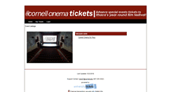 Desktop Screenshot of cornellcinematickets.universitytickets.com