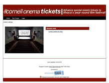 Tablet Screenshot of cornellcinematickets.universitytickets.com
