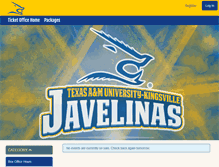 Tablet Screenshot of javelinatickets.universitytickets.com