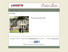 Tablet Screenshot of lafayetteticketsonline.universitytickets.com