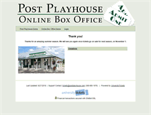 Tablet Screenshot of postplayhousetickets.universitytickets.com